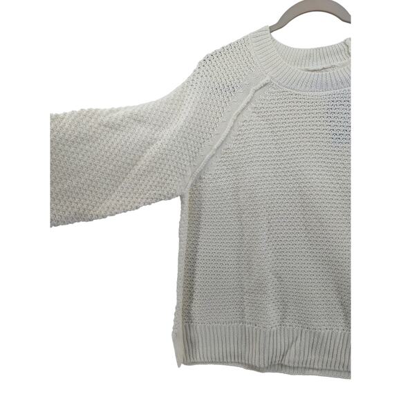 GAP Chunky Loose Knit Sweater XL Cream QLN0253S Marshmallow Textured Everyday - Picture 2 of 13